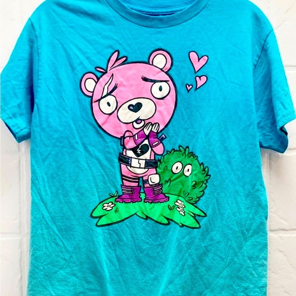 FORTNITE YUMMY SOFT GRAPHIC T- shirt BLUE SIZE L - Picture 1 of 4
